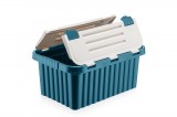 Cutie depozitare 18 L, cu capac incorporat, din plastic color