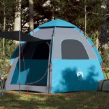 Cort de camping cabana 4 persoane albastru cu eliberare rapida GartenMobel Dekor, vidaXL