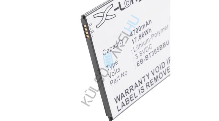 &Icirc;nlocuire baterie tabletă VHBW pentru Samsung EB-BT365BBU, EB-BT365BBC, EB-BT365BBE - 4700 mAh 3,8 V Li-polimer