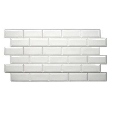 Panou decorativ, PVC, model caramida 3D, alb, 96x48.5 cm GartenVIP DiyLine foto