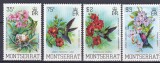 DB1 Montserrat 1983 Flora Flori Fauna Pasari 4 v. MNH, Nestampilat