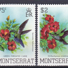 DB1 Montserrat 1983 Flora Flori Fauna Pasari 4 v. MNH