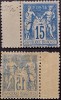 Franta, 1878 ,Yvert-Tellier #90, MH, imprimare verso, Nestampilat
