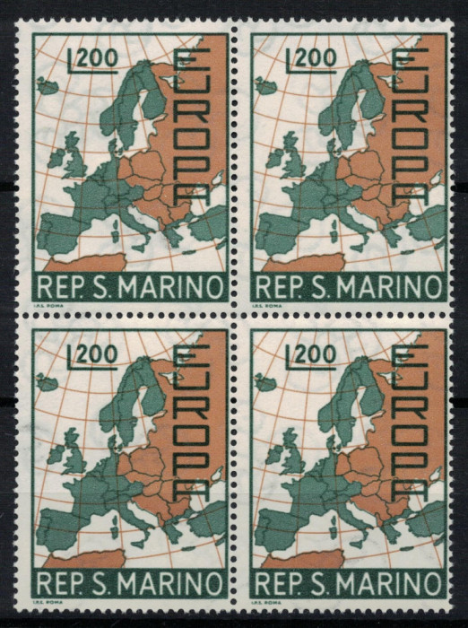 SAN MARINO 1967 - Timbre EUROPA / serie completa in bloc MNH