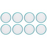 Set Farfurii 8 piese, Intinse Frosty cu Model Vernil, diametru 27 cm