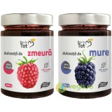 Pachet Dulceata de Zmeura fara Zahar 360g + Dulceata de Mure fara Zahar 360g