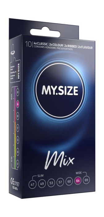 Mix Prezervative My Size, 64 mm, 10 Buc