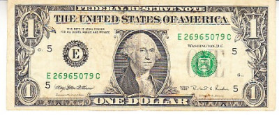 M1 - Bancnota foarte veche - America USA - 1 dolar - 1995 foto