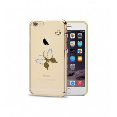 Husa capac astrum butterfly apple iphone 6/6s gold swarovski foto