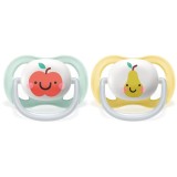 Philips Avent Ultra Air SCF080/17 0-6 m suzetă Neutral Apple 2 buc