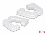 Set 10 buc protectie cabluri dreptunghiular - diametru 5.6mm Alb, Delock 60255