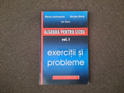 MARIAN ANDRONACHE /NICULAE GHICIU ALGEBRA PENTRU LICEU VOL 1 foto