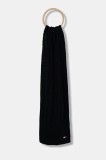 Tommy Jeans fular culoarea negru, uni, AM0AM13684