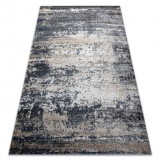 Covor OHIO CB10A beton - structural două niveluri de l&acirc;nă crema / albastru, 80x150 cm, Dreptunghi, Lana