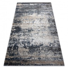 Covor OHIO CB10A beton - structural două niveluri de l&acirc;nă crema / albastru, 80x150 cm