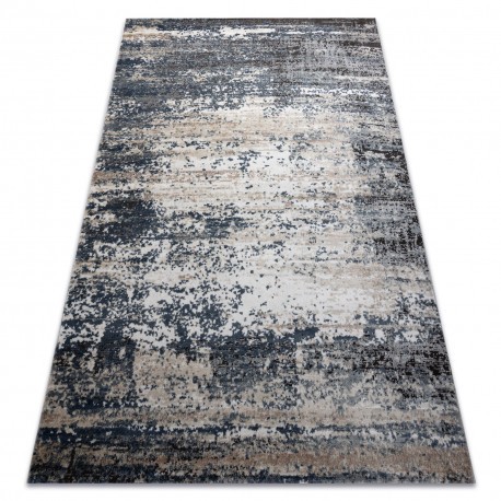 Covor OHIO CB10A beton - structural două niveluri de l&acirc;nă crema / albastru, 80x150 cm