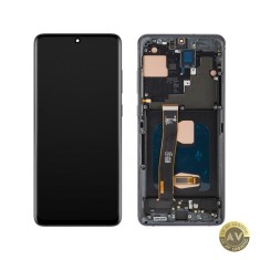 Display cu Touchscreen MP compatibil cu Samsung Galaxy S20 Ultra G988 cu Rama Versiune OLED Negru