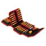 Set biti izolati VDE 1000V cu maner surubelnita si tester, 50 piese