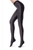 Ciorap dens cu model din 2 culori și Efect 3D, Fantasy Duet - Grigio-Nero, 4-L Standard, Conte Elegant
