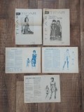 Lot 5 tipare croitorie haine - din reviste