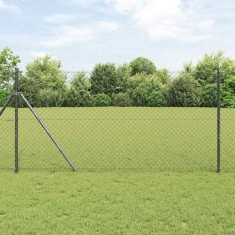 vidaXL Gard din plasă de s&acirc;rmă Gri 10 x 1.4 m Oţel