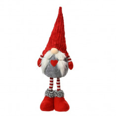 Decoratiune Gnome w red hat, Decoris, 14x12x50 cm, poliester, multicolor