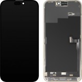 Cumpara ieftin Display cu Touchscreen MP compatibil cu Apple iPhone 15 Pro Max, cu Rama, Versiune Premium Soft OLED FHD 120Hz, Negru