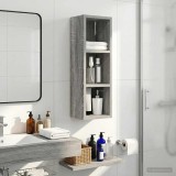 vidaXL Dulap de perete pentru baie Sonoma gri 20 x 16 x 62,5 cm 889308