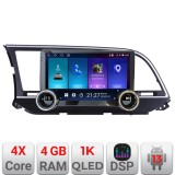 Navigatie Hyundai Elantra 2015-2018 Kit-581 Edotec 4+64 10.5 inch Incell 1K android Wifi 5Ghz gps internet Q