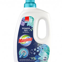 Detergent gel concentrat pentru rufe Sano Maxima Blue Blossom , 60 spalari, 3 l