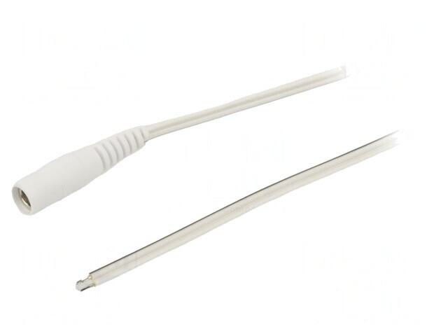 Cablu Alimentare DC 5,5/2,1 Alb 5m 2x0,5mm2