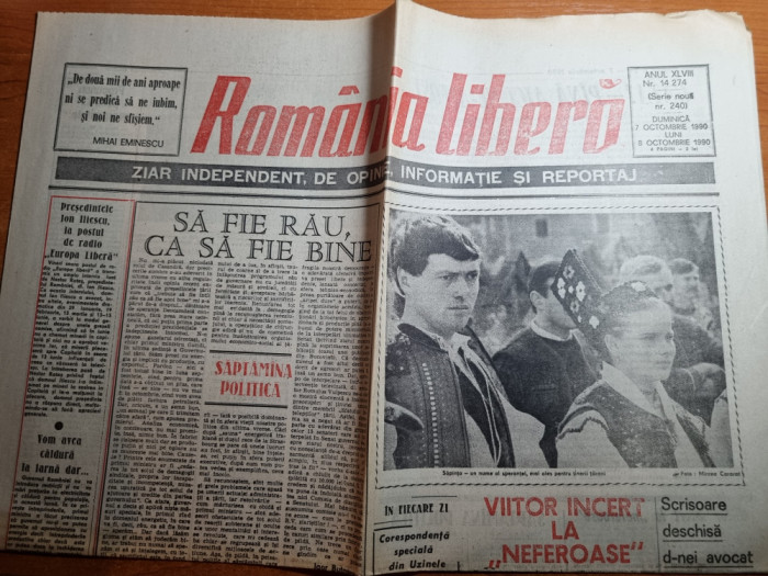 romania libera 7-8 octombrie 1990-scrisoare deschisa avocatei paula iacob
