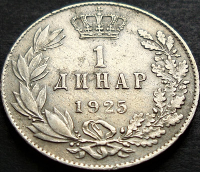 Moneda istorica 1 DINAR - YUGOSLAVIA, anul 1925 * cod 2534 foto