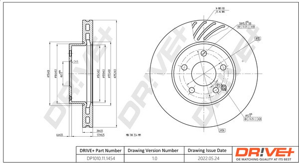 Dr!ve+ DP1010.11.1454 Disc frana