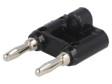 Conector Stacabil Banană 4mm Negru 15A (Set 2)