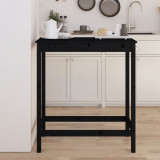 Gossi masa de bar, negru, 100x50x110 cm, lemn masiv de pin