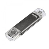 Memorie USB Hama Laeta Twin, 128GB, USB 3.0, Negru