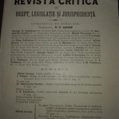 Revista critica de drept legislatie si jurisprudenta 1912