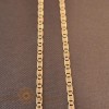 Lantisor clasic cu placute gravate, unisex, placat cu aur, 50 cm