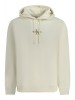 Hanorac barbati, cu logo brodat, Regular fit, alb, L, 2XL, XL, Calvin Klein Jeans