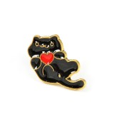 Brosa martisor pisica cu inima