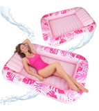 Saltea gonflabila mare pentru piscina cu perna 175 x 115 cm roz