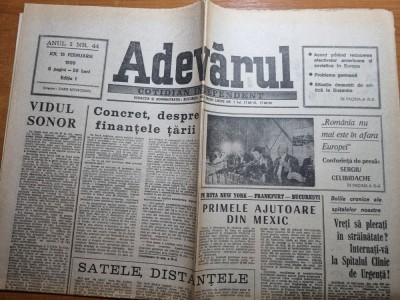 ziarul adevarul 15 februarie 1990-articol despre tudor arghezi foto