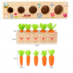 Joc motricitate fina din lemn Plantam, culegem si numaram Morcovii CX-19828