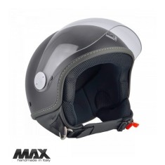 Casca open face pentru scuter - motocicleta (demi-jet) Max Helmets model DJ06 LS 7.9 (FLS) culoare: negru mat (00S) &ndash; 100% MADE IN ITALY M (57/58cm)