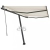 VidaXL Copertină autonomă retractabilă automat, crem, 350x250 cm 3069727