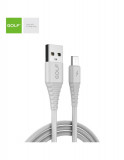 Cablu incarcare micro USB 3A ALB, GOLF, Oem
