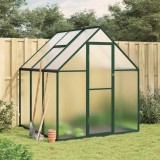 Sere cu cadru de bază, verde, 169x169x195 cm, aluminiu