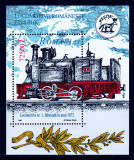 RO 2002 LP 1593 &quot; Locomotive romanesti cu abur&quot; , colita 323 , MNH, Nestampilat