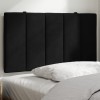 VidaXL Pernă tăblie de pat, Hanko, negru, 90 cm, catifea 374651